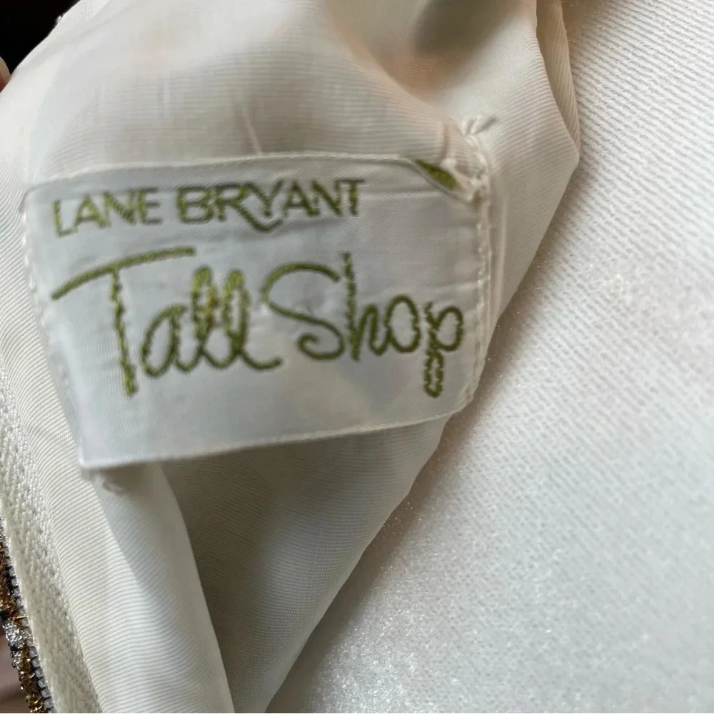Vintage Lane Bryant Tall Shop Gold And Silver Long Metallic Dress View 3